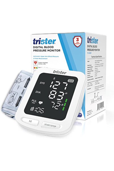 trister جهاز قياس ضغط الدم الرقمي TS-300BP - 199 مجموعة ذاكرة، سوار عالمي 22-...