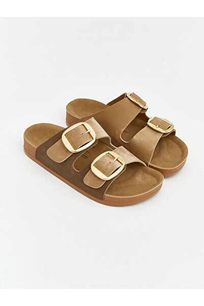 LC Waikiki حذاء نسائي من Peak New Season ذو شريط مزدوج ونعل سميك شبشب