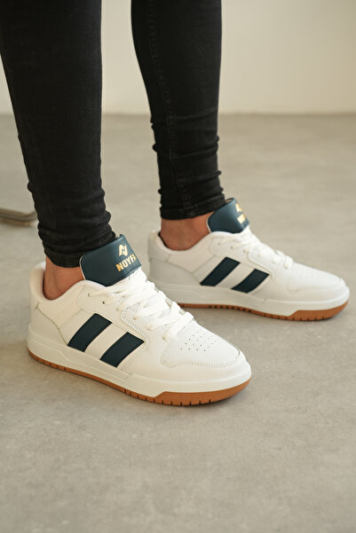 Kuback Assema Kb-013 White-Petrol Casual Men's Shoes