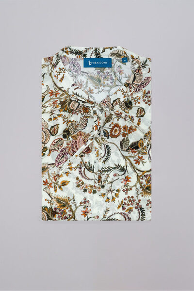 Braiconf Casual women's blouse with a classic cut Multicolor