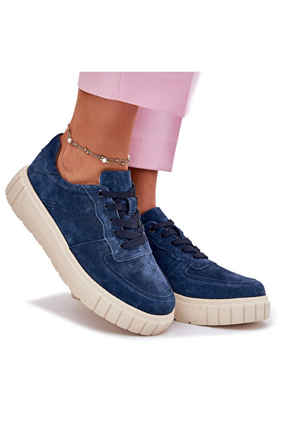 Evento Piele întoarsă cu platformă pentru femei în sneakerși de căprioară, bl...