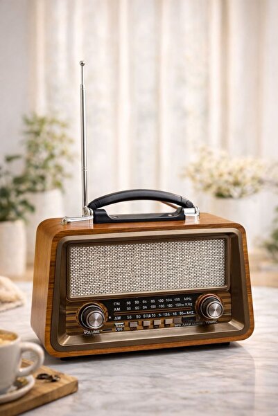 MEMİTA Everton RT-810 Nostaljik Ahşap Radyo | Bluetooth, USB, SD Kart, FM/AM/...