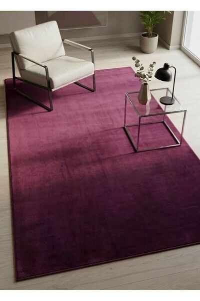 SERİA HALI İPEKSİ KADİFE BANBU MÜRDÜM MOR HALI