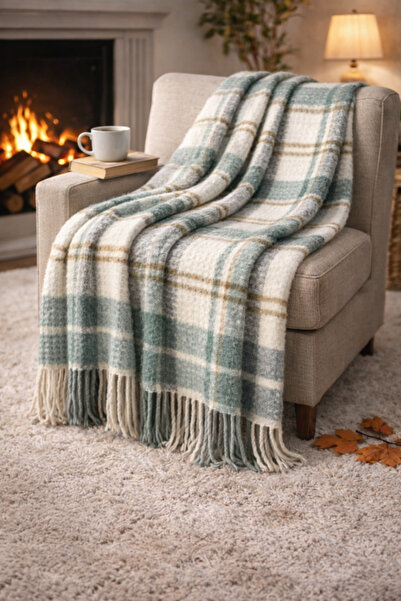 MUK's Βαμβακερή πλεκτή κουβέρτα τηλεόρασης που αναπνέει 180x220 εκ.