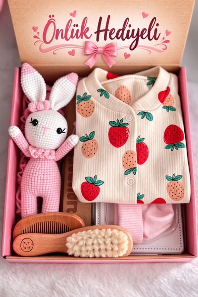 TubiBaby Yenidoğan Bebek Hediye Tulum Kutusu Oyuncaklı Premium Set