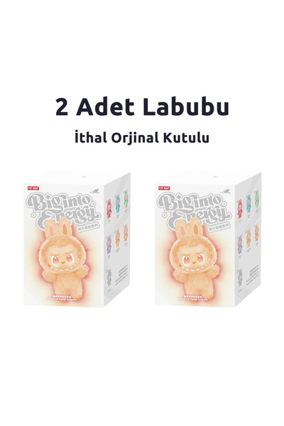 NATUREL Lisanslı 2 Adet Labubu Peluş Askılı Anahtarlık 15 Cm İthal Orjinal Ku...
