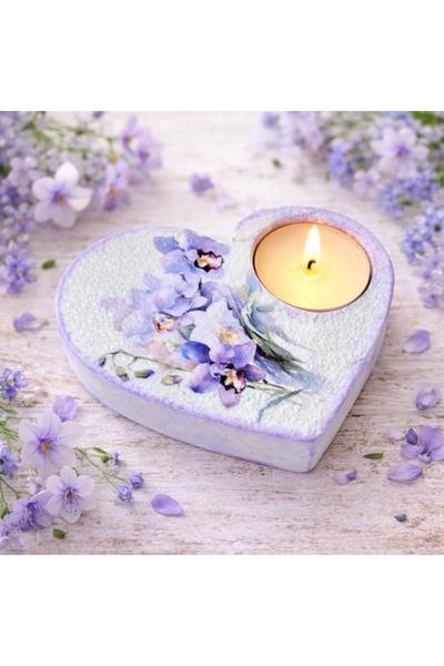 CrisArtDeco Decorative Candle Holder - Orchid Bouquet