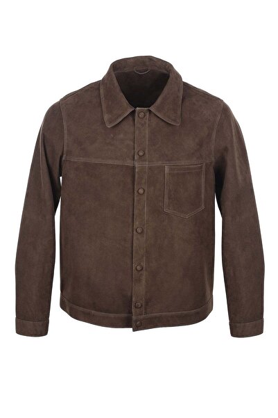 RRM EDDIE Erkek Haki Renk Hakiki Süet Ceket