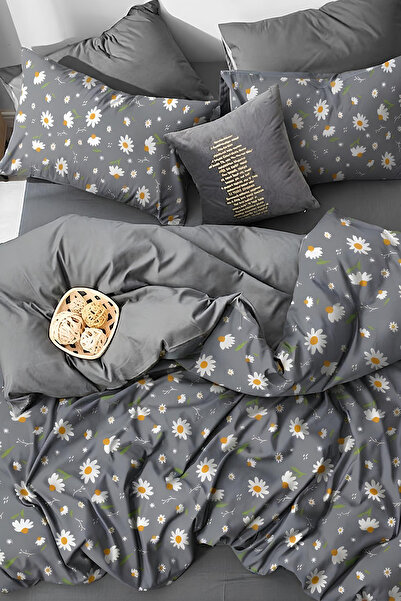 İQON Fitted Sheet Lı Duvet Cover Set Double Pptygr