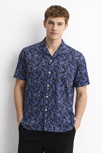 Galvanni Men's Short Sleeve Shirt - Otte Dark Navy