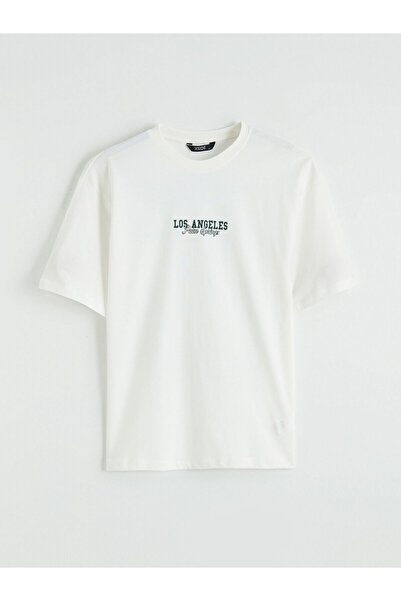 LC Waikiki Peak New Season Crew Neck Los Angeles Printed Combed Cotton Men's ...