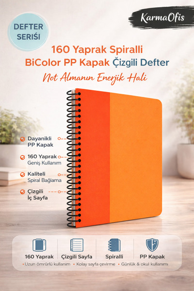 Faber Castell Orange 160-Leaf Spiral Notebook Bicolor Pp Cover Striped A4 Sch...