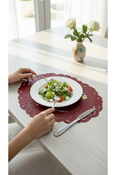 Altın Çeyiz Tekstil Deri Supla Kesme Delik İşi Supla Amerikan Yemek Servisi S...