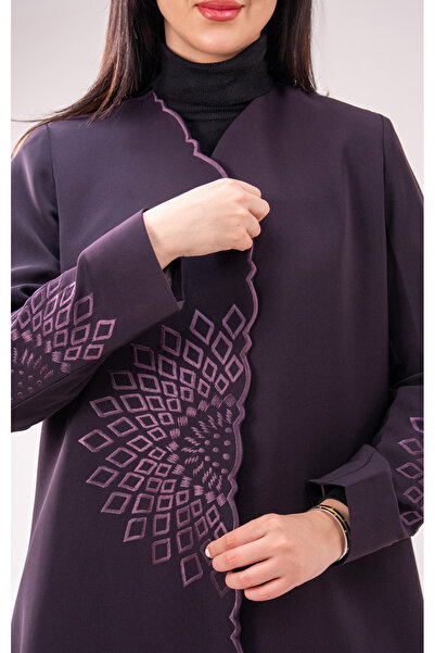 Moon Lausanne blazer with embroidery - mauve color