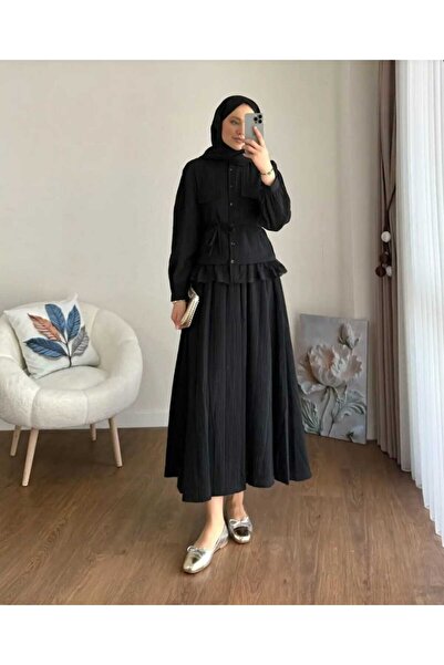 MODA VEDAT Women's Lace Detailed Lined Skirt Set -0999