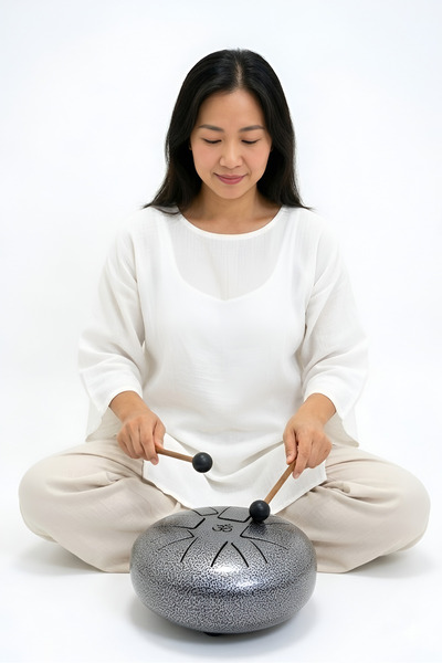 Wolawood Handpan Tongue Drum Meditasyon Davulu Yoga Çanı Metal Tibet Enerji F...