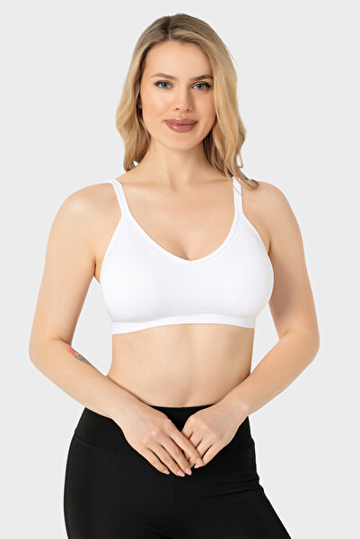 NBB Women's Stitch-Free V-Neck Adjustable Strap Pack Sports Bra