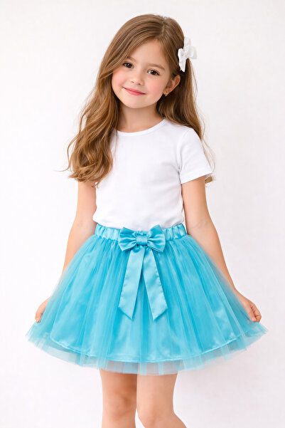 nacar çarşı Fusta tutu turcoaz pentru fete detaliu cu fundă tul Fusta 23 apri...