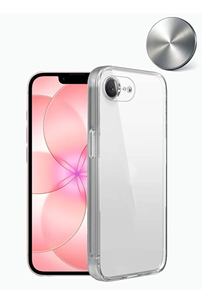 CHAPPELINE Apple iPhone 17e 5G 2026 Clear TPU Hard PC with Free Iron Plate Ca...