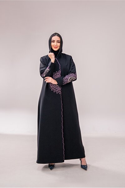 Moon Lausanne embroidered blazer - black