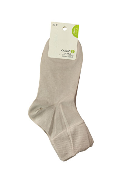 cosas Set of 2 Pairs of Bamboo Socks for Women, Size 36-41, Beige Color,