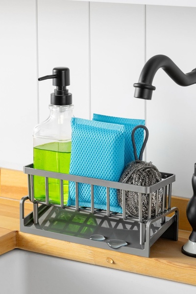 Kitchen Beauty Paslanmaz Mutfak Tezgah Üstü Düzenleyici Sıvı Sabunluk Standı,...