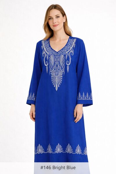 Kareem Miss Salma Women's jalabiya with distinctive oriental embroidery, soft...