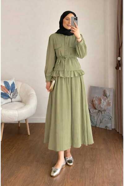 MODA VEDAT Γυναικείο Σετ με Με φόδρα Φούστες με Λεπτομέρειες Δαντέλα -0999