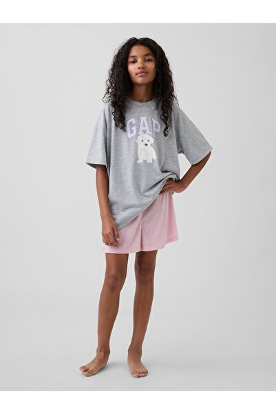 GAP Kız Çocuk Pembe Recycled Pointelle Pijama Şort