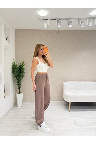 Trendingsize Modal Textured Striped Tracksuit Pants with Rubber Details