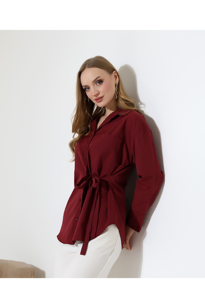 Azda Gömlek,yandan bağlamalı gömlek cepli