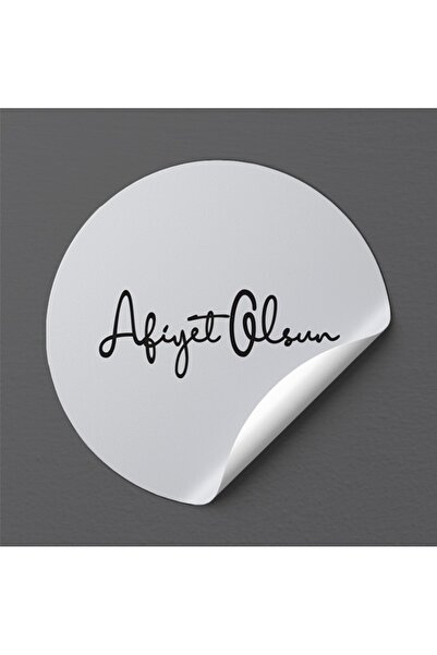 EcoNest Premium Series Bon Appetit White Sticker Artistic Round Cut 120 Piece...