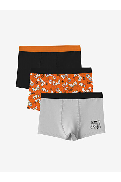 LC Waikiki Vizyon New Season Printed Boys' Boxer 3-Piece Set