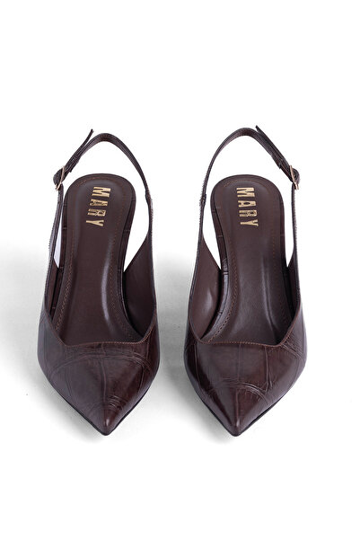 MARY Wedge Heel Open Back Shoes Classic Heeled Shoes