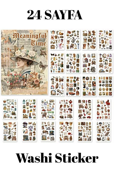 Kolbi Craft 24 صفحة من ملصقات واشي ذات الطابع الكلاسيكي القديم، ملصقات لمجلة ...