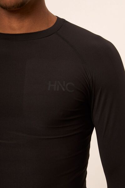 HNC Sport Kartal Erkek Uzun Kol Tek Kol Dijital Baskılı Compression Fitness Gym Spor Body Tshirt