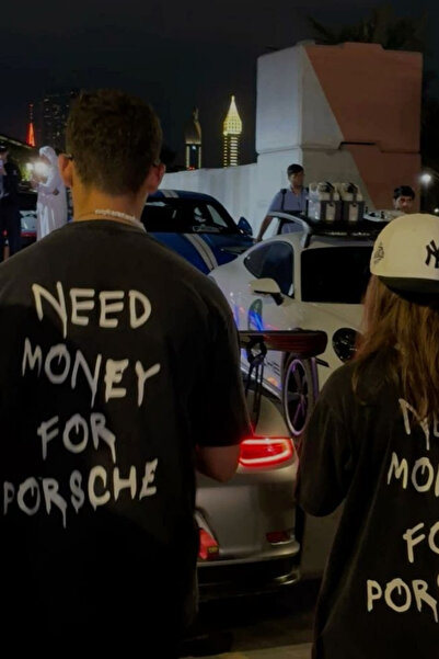 Gofeel Ophella Pofidi Tech Need Money for Porsche Detail Oversized Unisex T-S...