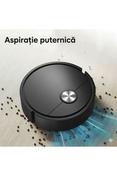 OEM Aspirator Robot Inteligent Compact 3-în-1, 23x23x6 cm, USB, Filtrare HEPA...