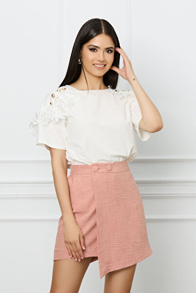 DyFashion LaDonna short pink skirt pants