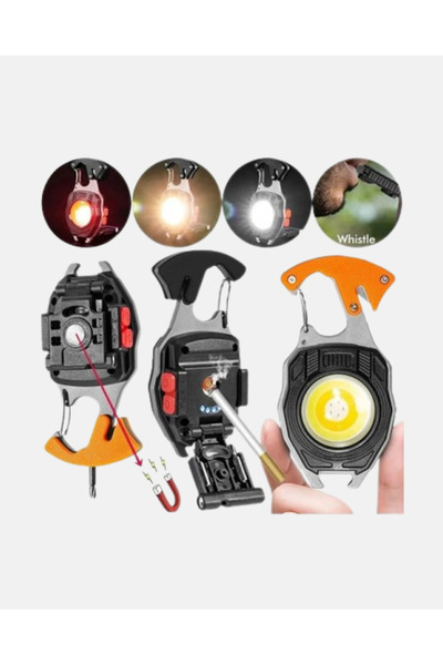 ZERO LAND STREOZD Şarj Edilebilir Çok Amaçlı Mini Fener – Güvenlik Düdüklü, K...