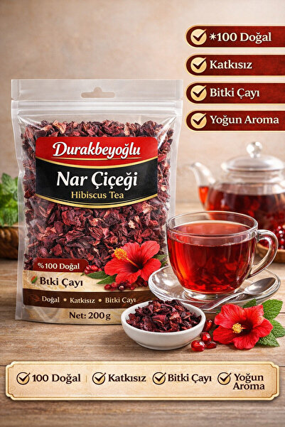 durakbeyoğlu 200 gr Hibiskus Çayı / Nar Çiçeği / Hibiscus / Bamya Çiçeği - Ka...