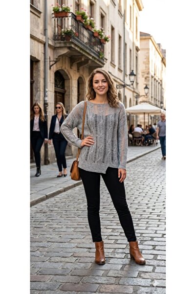 Marjinal Kadın Salaş Triko Kazak