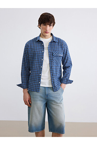 LC Waikiki Ozmarka New Season Loose Fit Plaid Men's Shirt