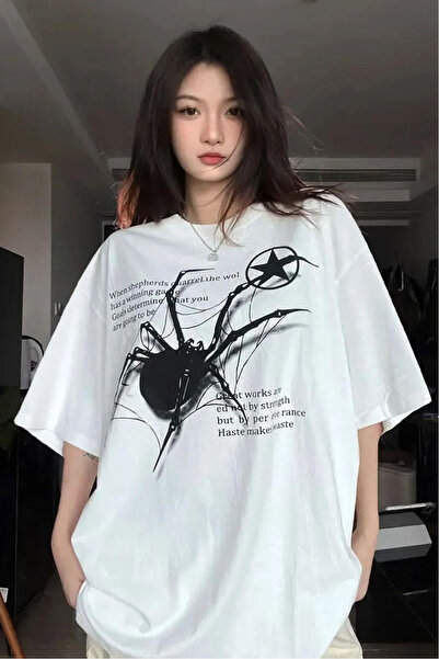 Gofeel Ophella When Spider Detail Unisex Oversize Kalıp T-Shirt