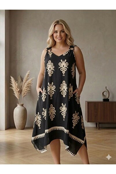 Vinola Plus Size High Quality Comfortable Cut Do Woven Iskon Side Pocket Pock...