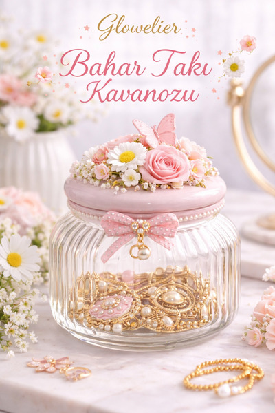 Glowelier Bahar Takı Kavanozu – 5 Adet Takı