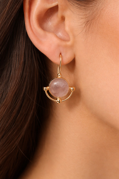 best bioenerji taş terapi 💕   Pink Quartz Earrings – the Purest Form of Love 💕