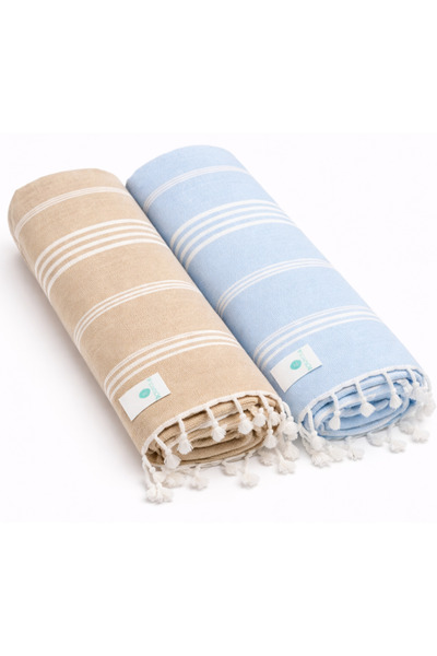 AQUATOLIA Kadyanda Peshtemal 2 Pieces 100% Cotton - 100X180 cm - Peshtemal - ...