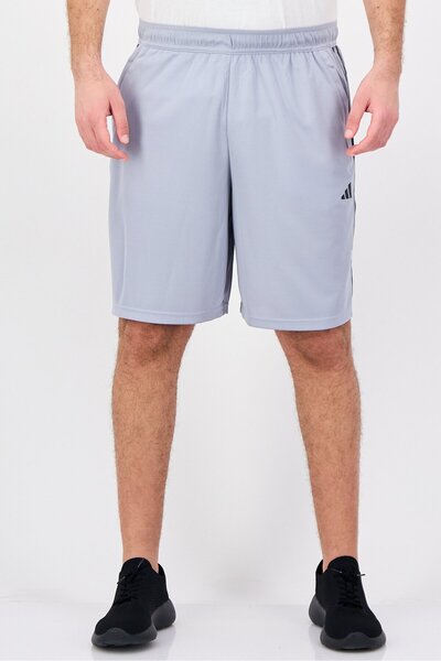 adidas Men Regular Fit 9 Inseam Brand Logo Training Shorts, Grey