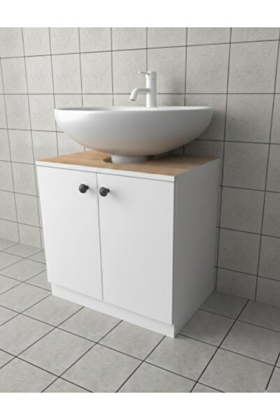 Empressco Ayaklı Lavabo Için Dolap Raf Düzenleyici 2 Kapaklı Lavabo Banyo Dolabı